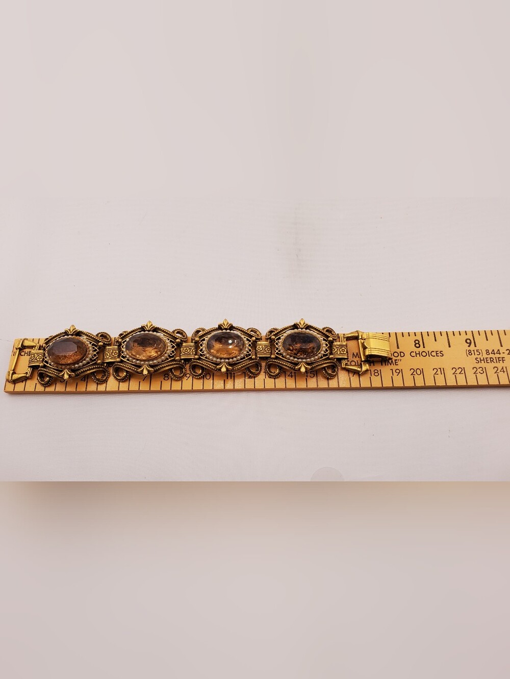 Vintage Florenza Chunky Stone Bracelet - Picture 10 of 10